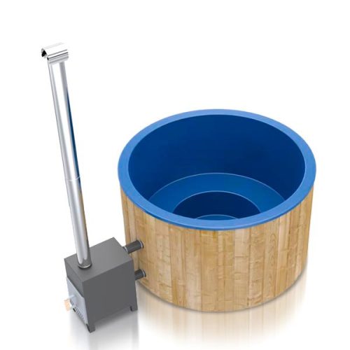 photo-2-for-4-persons-wood-fired-hot-tub-with-an-outside-heater Hot tub cylindrique avec poêle extérieur - 4 personnes (diamètre : 1,8 m)