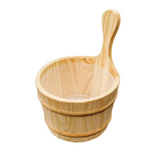 Seau en bois 4 l avec revêtement plastique