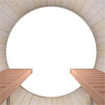 Fenêtre panoramique arrière diam 2.20m Miroir